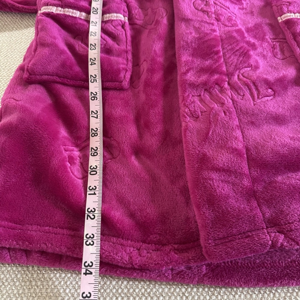 Juicy Couture Women's Pink Plush Belted Robe with Pockets Size L/XL - Picture 16 of 16